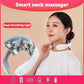 Vibration Neck Masssger Smart Electric Rechargeable Neck Massage Device Hot Compress Magnetic Pulse Voice Cervical Massager