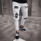 Men&#39;s Broken Hole Embroidered Pencil jeans Slim Men Trousers Casual Thin Denim Pants Classic Cowboys Young Man Jogging Pants