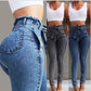 Jeans Slim Fit Elastic Tassel Belt High Waist Jeans Pants Female