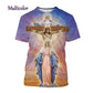 2022 Blessed Virgin Mary 3D Printing T Shirt Personality Fashion Faith Style Short Sleeved Men/Women Casual Streetwear Top