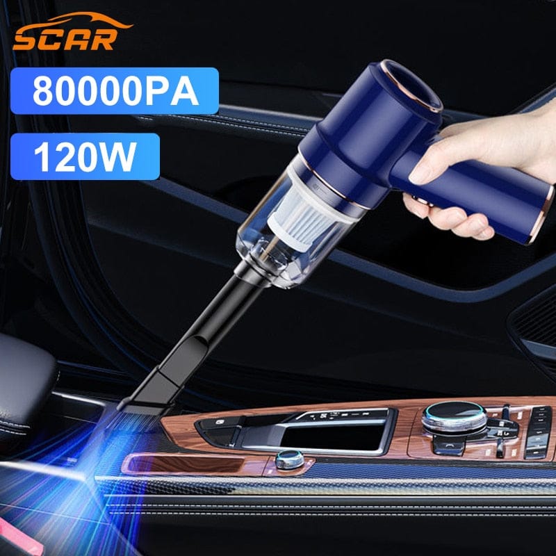 80000Pa 2 in 1 Car Vacuum Cleaner Wireless Charging Air Duster Handheld High-power Vacuum Cleaner For Home Office