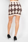 Diamond High-rise Sweater Mini Skirt