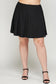 Plus Size, Black Knit Eyelet A-line Skirt