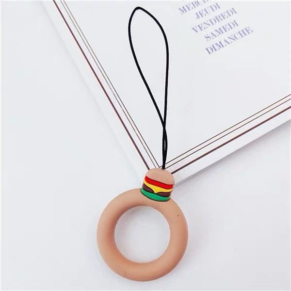 Cute Phone Lanyard for Keys Phones Strap for iPhone airpods case Keycord Finger Rings Cartoon Mobile Phone Accessories