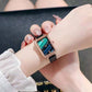 Fashionable casual vintage Roman Quartz Feminine Leather Watch Sky Fantasy Style minimalist bracelet watch Lucky five-leaf grass