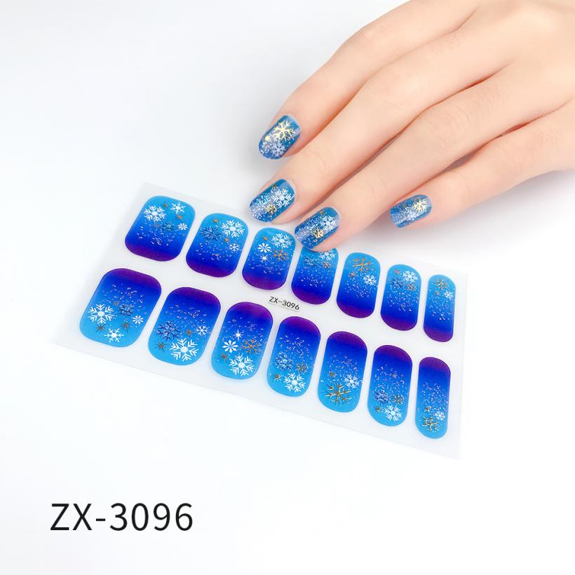 Recuerdame 1pc Flower Nail Sticker New Styles 3D Rhinestones Adhesive Sliders for Women Nails Art Decal Manicure Drop Ship