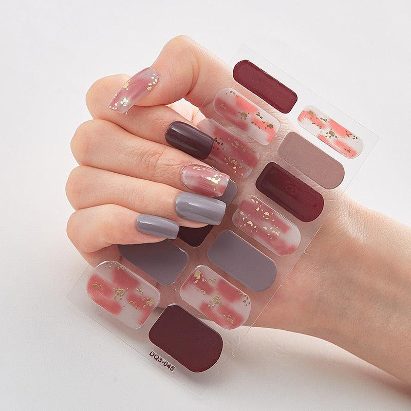 Patterned Nail Stickers Wholesale Supplise Nail Strips for Women Girls Full Beauty High Quality Stickers for Nails