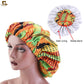 New Extra large Satin Lined Bonnets women African pattern print fabric Ankara bonnets Night Sleep Hat Ladies Turban