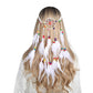 AWAYTR Fashion Boho Feather Headband for Woman Festival Hair Accessories Peacock Feather Turban Ladies Adjust Hairband