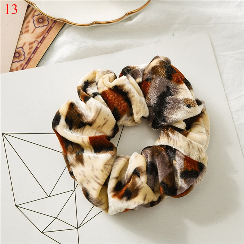 Women Scrunchies Snake/Leopard Elastic Hair Bands Ladies Stretch Ponytail Holder Print Hair Rope Headwear for Hair Accessories