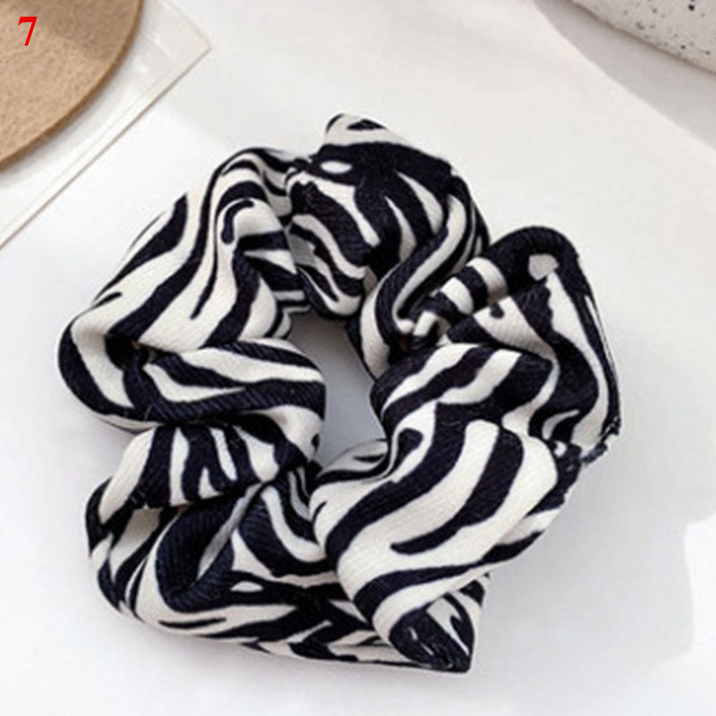 Women Scrunchies Snake/Leopard Elastic Hair Bands Ladies Stretch Ponytail Holder Print Hair Rope Headwear for Hair Accessories