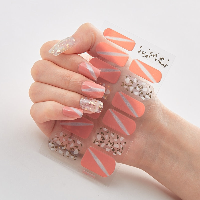 Patterned Nail Stickers Wholesale Supplise Nail Strips for Women Girls Full Beauty High Quality Stickers for Nails