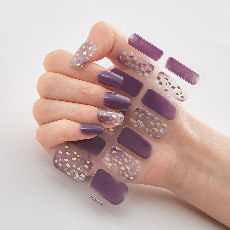 Patterned Nail Stickers Wholesale Supplise Nail Strips for Women Girls Full Beauty High Quality Stickers for Nails