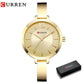 CURREN Fashion Gold Women Watches Stainless Steel Ultra thin Quartz Watch Woman Romantic Clock Women&#39;s Watches Montre Femme