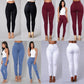 2021 NEW HOT SALE Women Denim Skinny Jeggings Pants High Waist Stretch Jeans Pure Color Slim Pencil Trousers боди женское