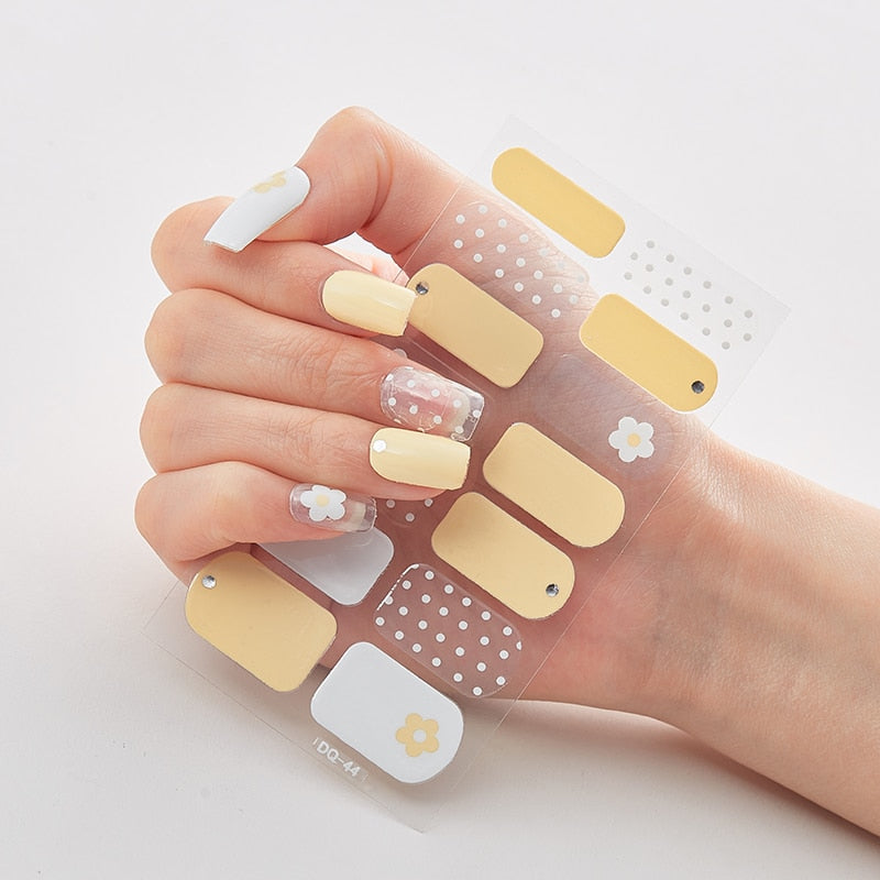 Patterned Nail Stickers Wholesale Supplise Nail Strips for Women Girls Full Beauty High Quality Stickers for Nails