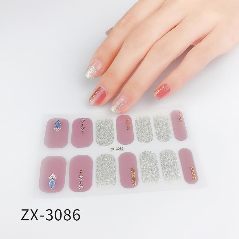 Recuerdame 1pc Flower Nail Sticker New Styles 3D Rhinestones Adhesive Sliders for Women Nails Art Decal Manicure Drop Ship