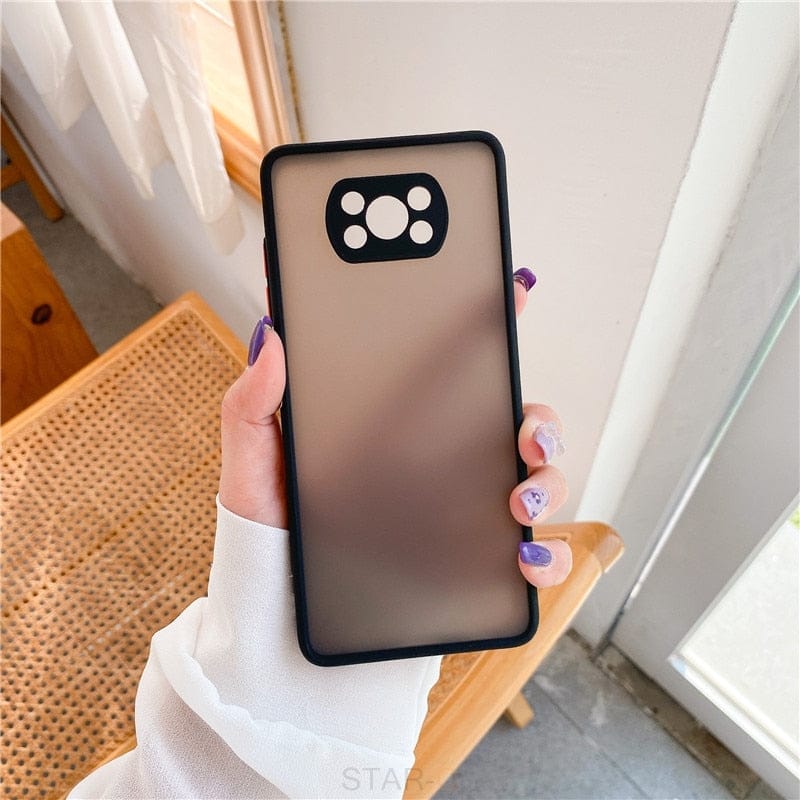 Skin Feel Matte Silicone Hard Phone Case For Xiaomi Mi Poco X3 Pro Nfc Men Shockproof Back Cover On Poko X3pro X3nfc X 3 3x