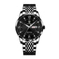 POEDAGAR Men Watch Stainless Steel Top Quailty Luxury Push Button Hidden Clasp Waterproof Luminous Date Week Sport Wrist Watches