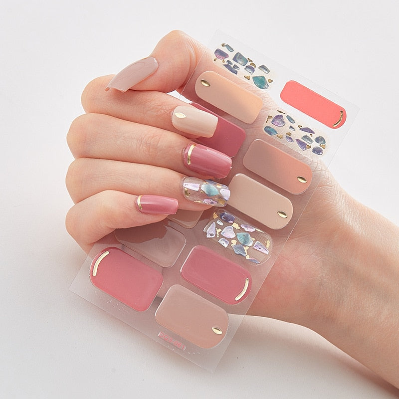 Patterned Nail Stickers Wholesale Supplise Nail Strips for Women Girls Full Beauty High Quality Stickers for Nails