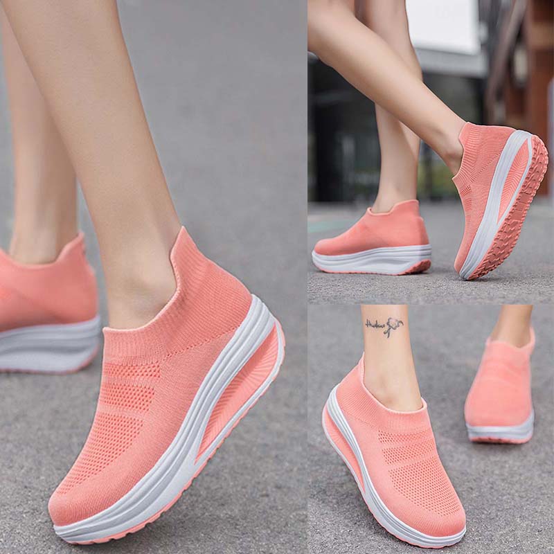 Sneakers Women Fashion Femme Women Shoes New Women&#39;s Vulcanized Shoes Sneakers Thick Bottom Slip On Female Women Shoe Plus Size