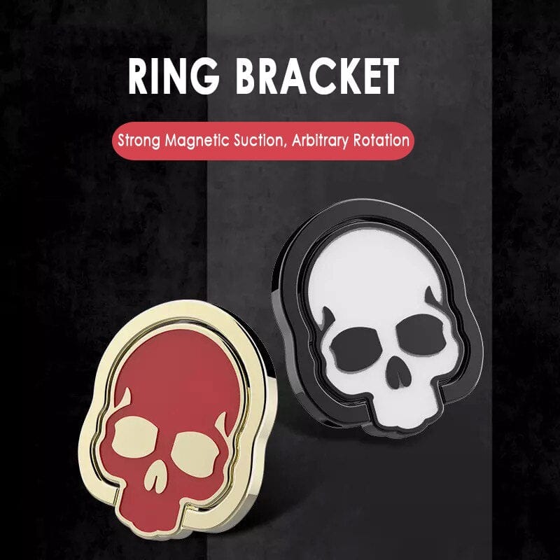 Universal Skull Magnetic Holder For Phone Ring Bracket Car Phone Holder Cool Skeleton Accessories For Mobile Phones Rings