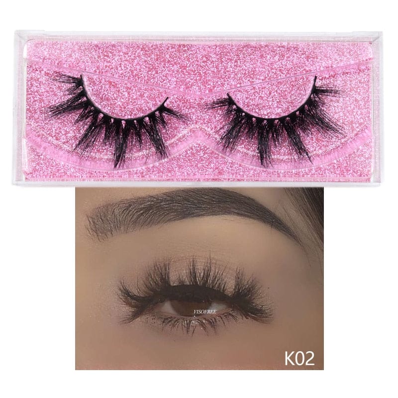 Visofree 5D Mink Eyelashes Long Lasting Mink Lashes Natural Dramatic Volume Eyelashes Extension Thick Long 3D False Eyelashes