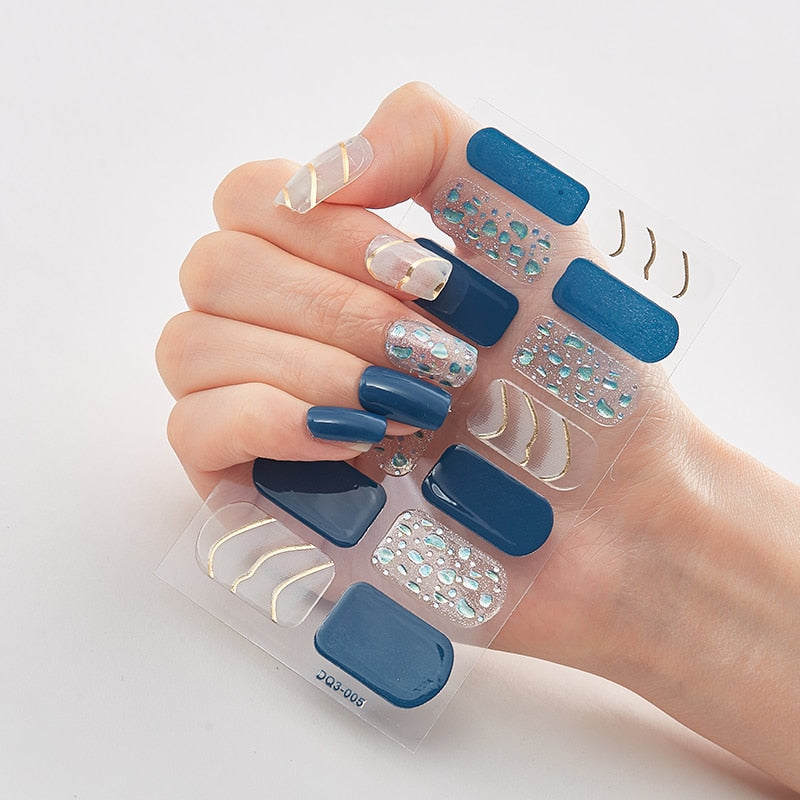 Patterned Nail Stickers Wholesale Supplise Nail Strips for Women Girls Full Beauty High Quality Stickers for Nails