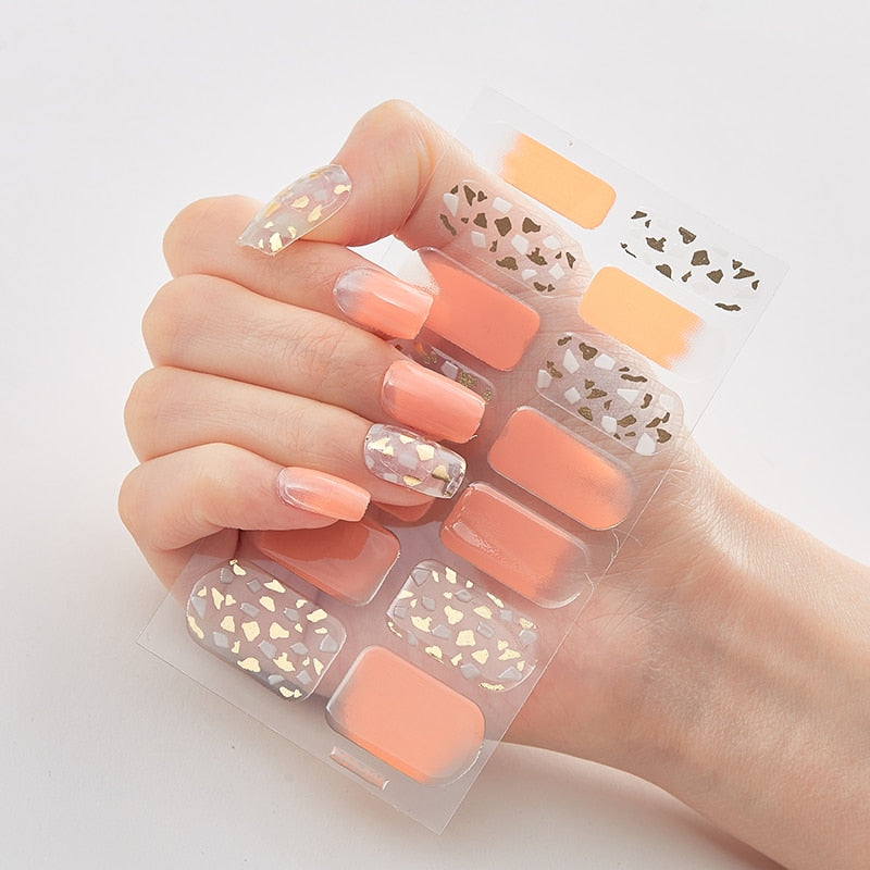 Patterned Nail Stickers Wholesale Supplise Nail Strips for Women Girls Full Beauty High Quality Stickers for Nails