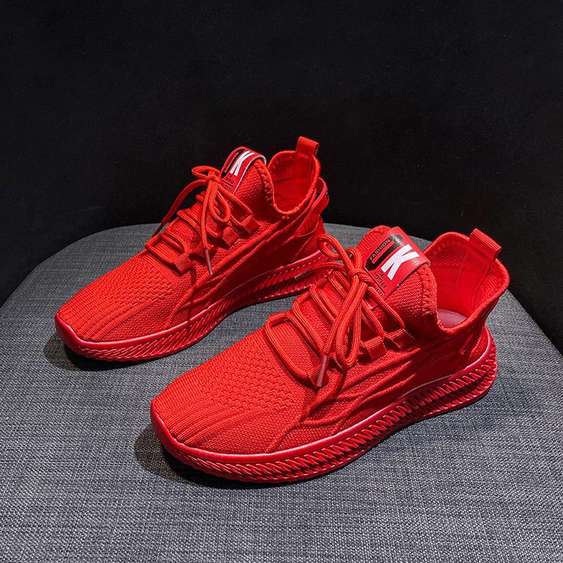 Women Yellow Sneakers Summer Breathable Mesh Women Shoes Casual Fashion Tenis Black Red Women's Vulcanized Shoes 2021