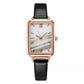 Fashionable casual vintage Roman Quartz Feminine Leather Watch Sky Fantasy Style minimalist bracelet watch Lucky five-leaf grass