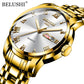 BELUSHI Men's Fashion Business Quartz Wrist Watches Stainless Steel Waterproof Analog Watch Men Calendar Clock 2022 New Watches