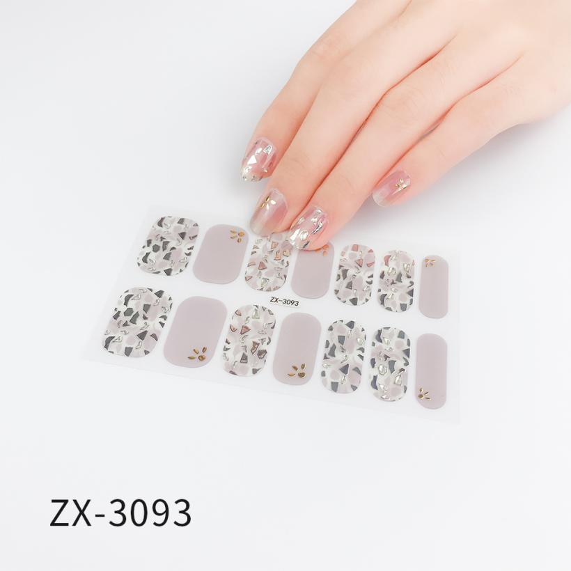 Recuerdame 1pc Flower Nail Sticker New Styles 3D Rhinestones Adhesive Sliders for Women Nails Art Decal Manicure Drop Ship