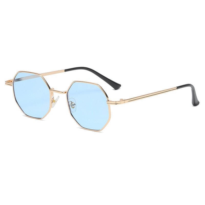 Luxury Square Sunglasses Man Woman Fashion Small Frame Polygon Sun Glasses Metal Vintage Retro Brand Octagon Gafas De Sol