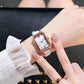 Fashionable casual vintage Roman Quartz Feminine Leather Watch Sky Fantasy Style minimalist bracelet watch Lucky five-leaf grass