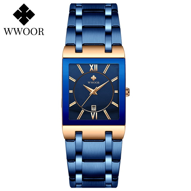 Simple Women Watches Fashion Square Quartz Watch Womens WWOOR Top Brand Luxury Gold Ladies Dress Business Waterproof Wrist Watch