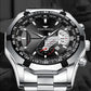 FNGEEN Luxury Men&#39;s Watches Stainless Steel Band Fashion Waterproof Quartz Watch For Man Calendar Male Clock Reloj Hombre S001