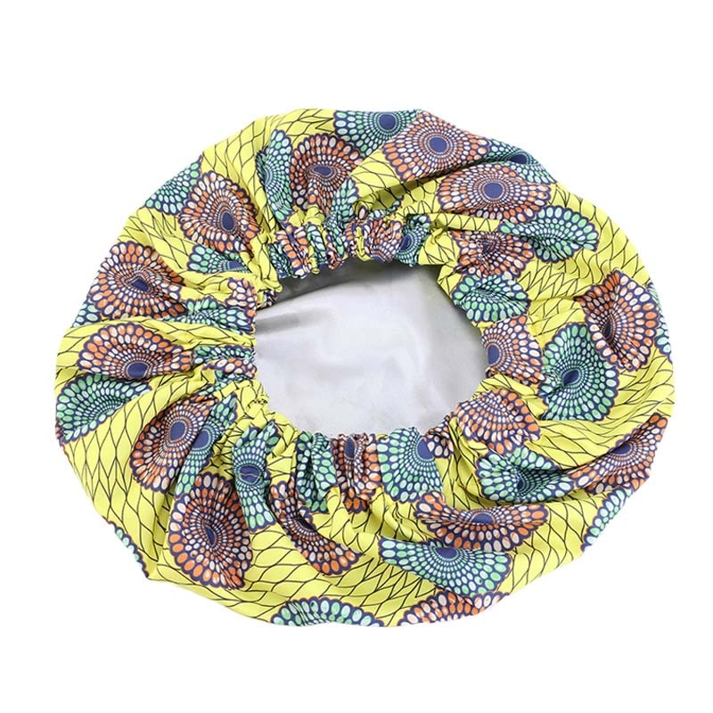 New Extra large Satin Lined Bonnets women African pattern print fabric Ankara bonnets Night Sleep Hat Ladies Turban