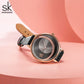 Shengke Creative Watch For Women Black Leather Dress Women&#39;s Watch Original Brand Quartz Wrist Watches Creative Reloj Mujer