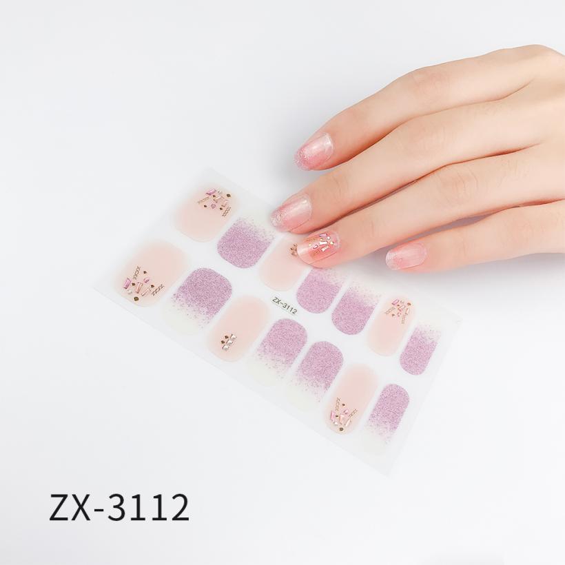 Recuerdame 1pc Flower Nail Sticker New Styles 3D Rhinestones Adhesive Sliders for Women Nails Art Decal Manicure Drop Ship