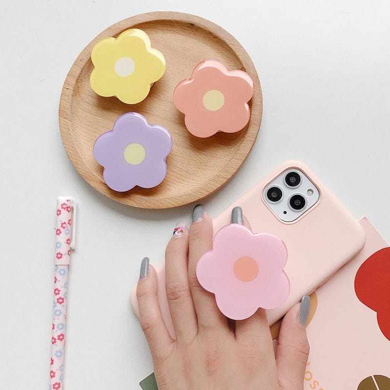New Epoxy Resin Universal Fresh And Lovely Flowers Foldable Grip Tok Bracket Mobile Phone Ring Bracket Mobile Phone Accessories