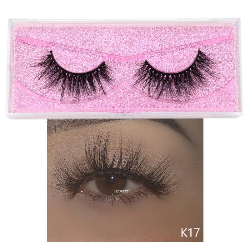 Visofree 5D Mink Eyelashes Long Lasting Mink Lashes Natural Dramatic Volume Eyelashes Extension Thick Long 3D False Eyelashes