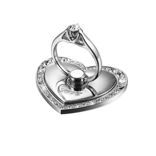 Universal Metal Finger Ring Mobile Phone Stand Holder Fashion Jewelry Style Holder Heart Shape Stand  For iPhone Huawei Samsung