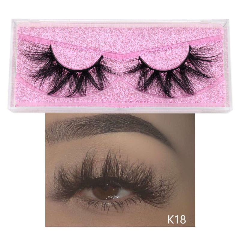 Visofree 5D Mink Eyelashes Long Lasting Mink Lashes Natural Dramatic Volume Eyelashes Extension Thick Long 3D False Eyelashes