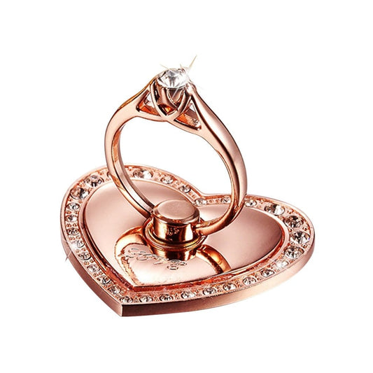 Universal Metal Finger Ring Mobile Phone Stand Holder Fashion Jewelry Style Holder Heart Shape Stand  For iPhone Huawei Samsung