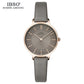 IBSO Brand 8 MM Ultra-Thin Quartz Watch Women Genuine Leather Women Watches Luxury Ladies Watch Montre Femme