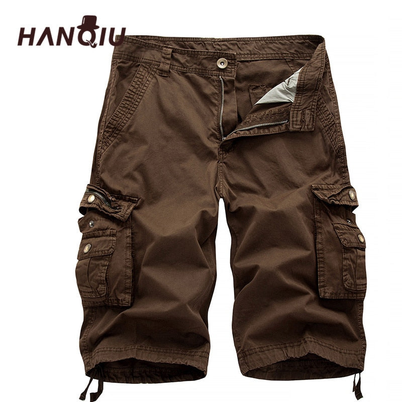 Cargo Shorts Men 2022 Summer Army Military Tactical Homme Shorts Casual Solid Multi-Pocket Male Cargo Shorts Plus Size