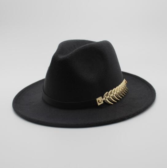 Special Felt Hat Men Fedora Hats with Belt Women Vintage Trilby Caps Wool Fedora Warm Jazz Hat Chapeau Femme feutre Panaman hat