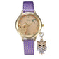 2019 New Fashion Wrist Watches Lady Owl Charm Diamond Watch Women Snakeskin PU Gold Buckle Clock Rhinestone Watch for Women