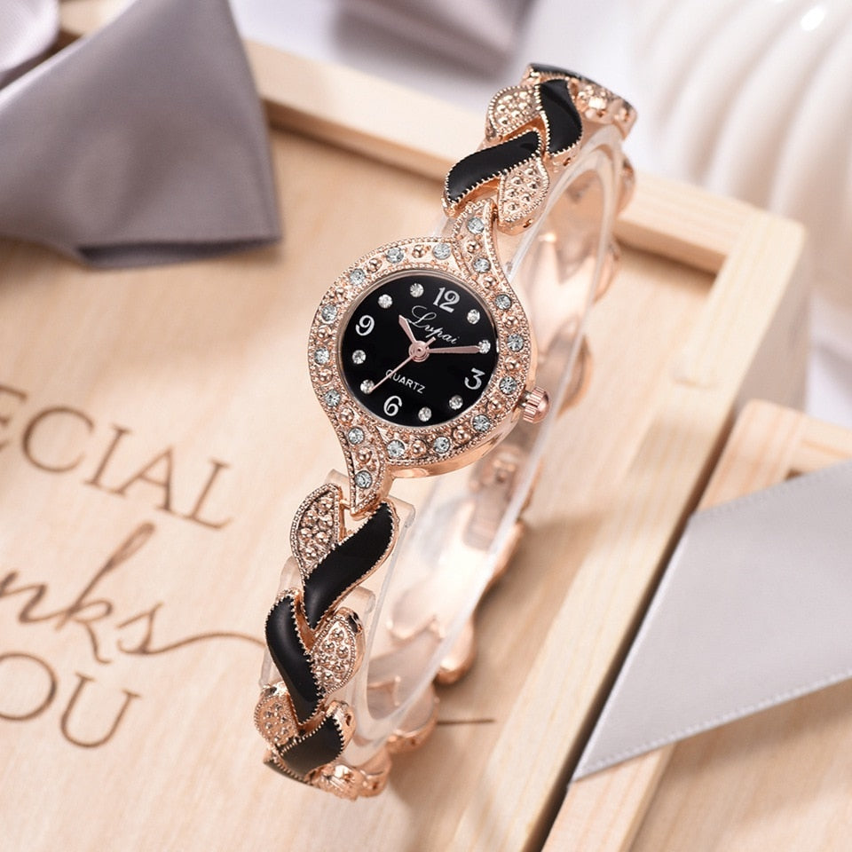 New Brand Lvpai Bracelet Watches Women Luxury Crystal Dress Wristwatches Clock Women&#39;s Fashion Casual Quartz Watch reloj mujer